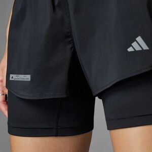 Adidas Women's Black 2in1 Performance Shorts